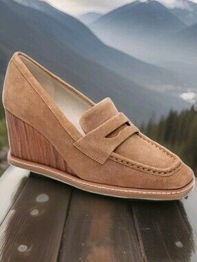 SANCTUARY: WOMEN’S CADENCE WEDGE LOAFER PUMPS: SUEDE: SIZE 8.5M: BRAND NEW